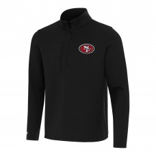 Кофта на короткой молнии San Francisco 49ers Antigua Insider - Black