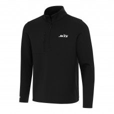 Кофта на короткой молнии New York Jets Antigua Insider - Black