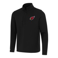 Arizona Cardinals Antigua Black Insider Quarter-Zip Pullover Top