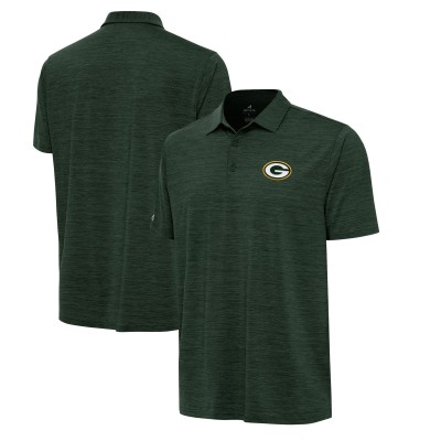 Green Bay Packers Antigua Heather Green Layout Polo
