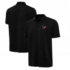 Houston Texans Antigua Heather Black Layout Polo