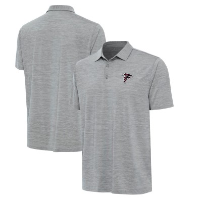 Atlanta Falcons Antigua Heather Gray Layout Polo