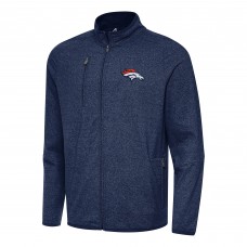 Куртка Denver Broncos Antigua Heather Navy Hold-Up Tri-Blend
