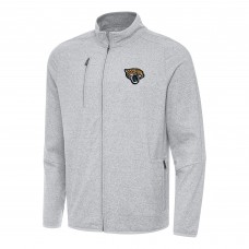 Jacksonville Jaguars Antigua Heather Gray Hold-Up Tri-Blend Full-Zip Jacket