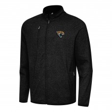 Jacksonville Jaguars Antigua Heather Black Hold-Up Tri-Blend Full-Zip Jacket