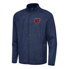Куртка Chicago Bears Antigua Heather Navy Bear Logo Hold-Up Tri-Blend Full-Zip Куртка Chicago Bears Antigua Heather Navy Bear Logo Hold-Up Tri-Blend Full-Zip
