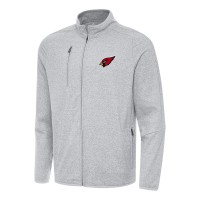 Arizona Cardinals Antigua Heather Gray Hold-Up Tri-Blend Full-Zip Jacket