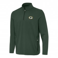 Green Bay Packers Antigua Green Perilous Quarter-Zip Pullover Top