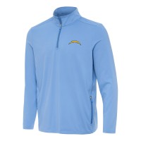 Los Angeles Chargers Antigua Powder Blue Perilous Quarter-Zip Pullover Top