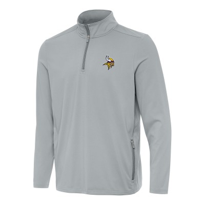 Кофта на короткой молнии Minnesota Vikings Antigua Perilous - Gray