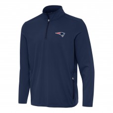 New England Patriots Antigua Navy Perilous Quarter-Zip Pullover Top New England Patriots Antigua Navy Perilous Quarter-Zip Pullover Top
