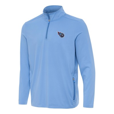 Кофта на короткой молнии Tennessee Titans Antigua Perilous - Light Blue