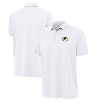 Green Bay Packers Antigua White Reprocess Polo