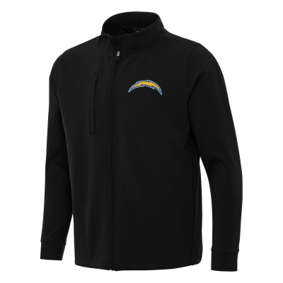Los Angeles Chargers Antigua Black Regard Full-Zip Jacket