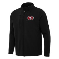 San Francisco 49ers Antigua Black Regard Full-Zip Jacket