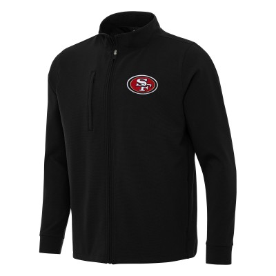 San Francisco 49ers Antigua Black Regard Full-Zip Jacket