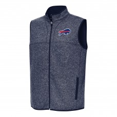 Buffalo Bills Antigua Heather Navy Fortune Full-Zip Vest