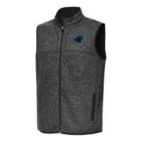 Жилетка Carolina Panthers Antigua Heather Black Fortune Full-Zip