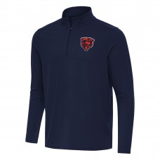 Chicago Bears Antigua Navy Intent Quarter-Zip Pullover Top Chicago Bears Antigua Navy Intent Quarter-Zip Pullover Top