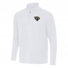 Jacksonville Jaguars Antigua White Intent Quarter-Zip Pullover Top