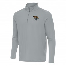 Jacksonville Jaguars Antigua Gray Intent Quarter-Zip Pullover Top