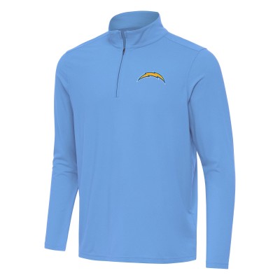 Los Angeles Chargers Antigua Powder Blue Intent Quarter-Zip Pullover Top