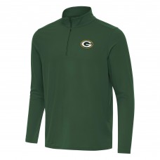 Green Bay Packers Antigua Green Intent Quarter-Zip Pullover Top