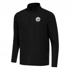 Кофта на короткой молнии Pittsburgh Steelers Antigua Intent - Black