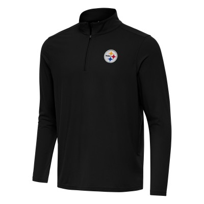 Кофта на короткой молнии Pittsburgh Steelers Antigua Intent - Black
