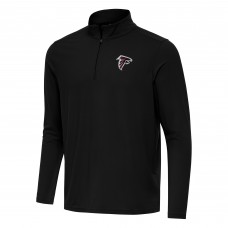 Atlanta Falcons Antigua Black Intent Quarter-Zip Pullover Top