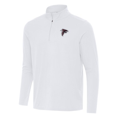 Atlanta Falcons Antigua White Intent Quarter-Zip Pullover Top