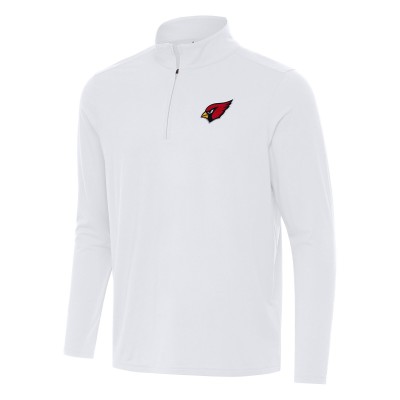 Arizona Cardinals Antigua White Intent Quarter-Zip Pullover Top