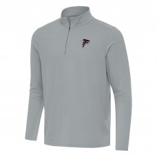 Atlanta Falcons Antigua Gray Intent Quarter-Zip Pullover Top