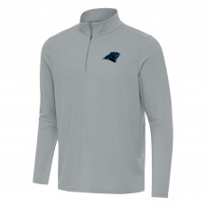 Carolina Panthers Antigua Gray Intent Quarter-Zip Pullover Top