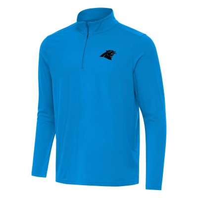 Carolina Panthers Antigua Blue Intent Quarter-Zip Pullover Top