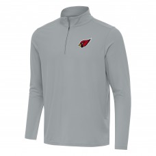 Arizona Cardinals Antigua Gray Intent Quarter-Zip Pullover Top