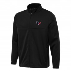 Кофта на молнии Houston Texans Antigua Black Links 2 Golf