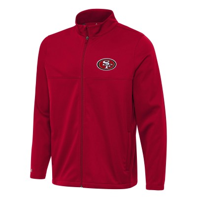 Кофта на молнии San Francisco 49ers Antigua  Links 2 Golf - Scarlet