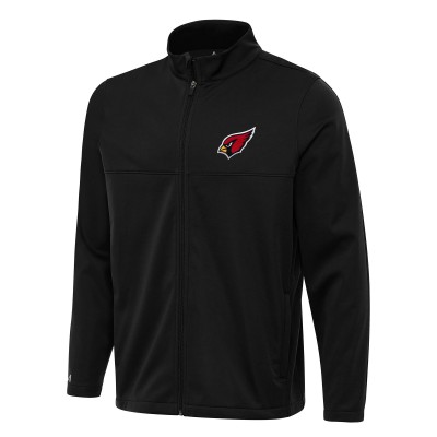 Arizona Cardinals Antigua Black Links 2 Full-Zip Golf Jacket