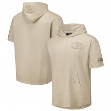 San Francisco 49ers Pro Standard Tan Neutrals Capsule Short Sleeve Pullover Hoodie San Francisco 49ers Pro Standard Tan Neutrals Capsule Short Sleeve Pullover Hoodie