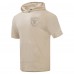 Las Vegas Raiders Pro Standard Tan Neutrals Capsule Short Sleeve Pullover Hoodie