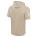 Las Vegas Raiders Pro Standard Tan Neutrals Capsule Short Sleeve Pullover Hoodie