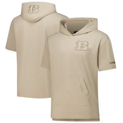 Cincinnati Bengals Pro Standard Tan Neutrals Capsule Short Sleeve Pullover Hoodie