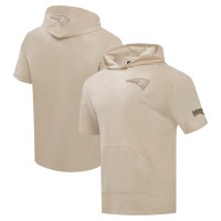 New England Patriots Pro Standard Tan Neutrals Capsule Short Sleeve Pullover Hoodie