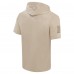 New England Patriots Pro Standard Tan Neutrals Capsule Short Sleeve Pullover Hoodie