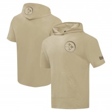 Pittsburgh Steelers Pro Standard Tan Neutrals Capsule Short Sleeve Pullover Hoodie
