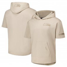 Seattle Seahawks Pro Standard Tan Neutrals Capsule Short Sleeve Pullover Hoodie
