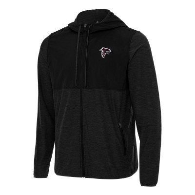 Толстовка на молнии Atlanta Falcons Antigua Black/Charcoal Sway