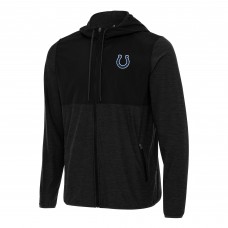 Indianapolis Colts Antigua Black/Charcoal Sway Full-Zip Hoodie