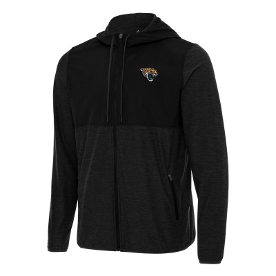 Jacksonville Jaguars Antigua Black/Charcoal Sway Full-Zip Hoodie